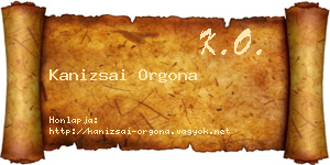 Kanizsai Orgona névjegykártya
